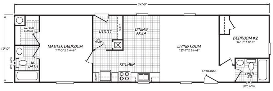 Aztec 15 X 56 840 sqft Mobile Home | Factory Select Homes