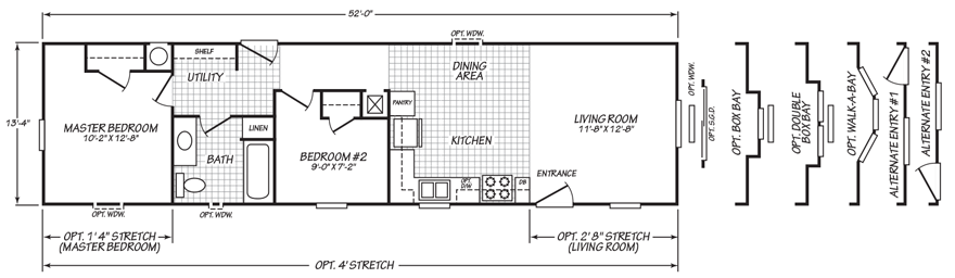 Floor Plan For 1976 14X70 2 Bedroom Mobile Home : Mobile Home Floor